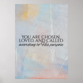 Du bist auserwählte christliche Typografie Bibelve Poster