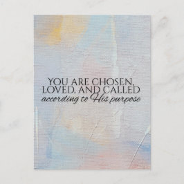 Du bist auserwählte christliche Typografie Bibelve Postkarte