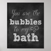 Du bist Bubbles für meine Bath Chalkboard Print