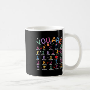 Du bist Buchstaben Alphabet Lerne Abcs Inspiration Kaffeetasse