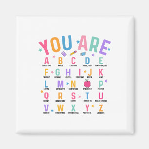 Du bist Buchstaben Alphabet Lerne Abcs Inspiration Magnet