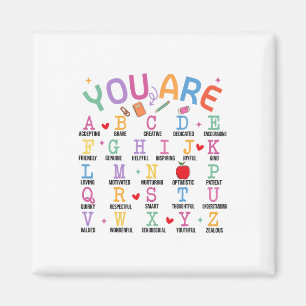 Du bist Buchstaben Alphabet Lerne Abcs Inspiration Magnet