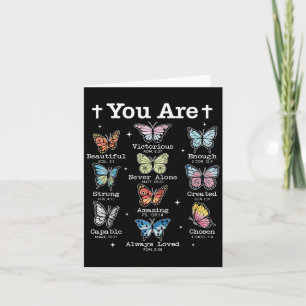 Du bist Butterfly Schöne Bibel Verse Christlich Karte
