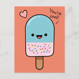 Du bist Cool Ice Lolly Postkarte