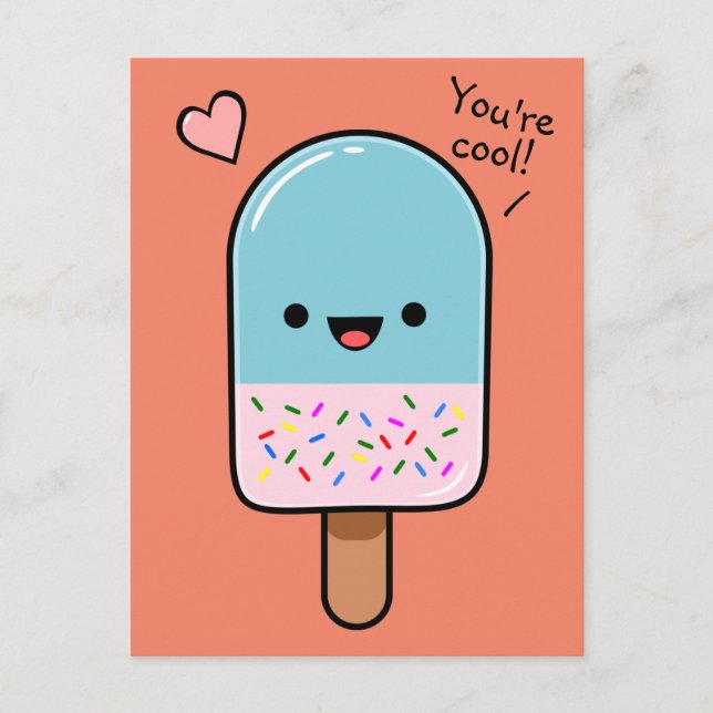 Du bist Cool Ice Lolly Postkarte (Vorderseite)