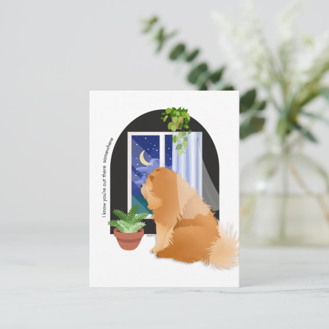 DU BIST DA draußen, irgendwo auf der Postkarte (Stehend Vorderseite)