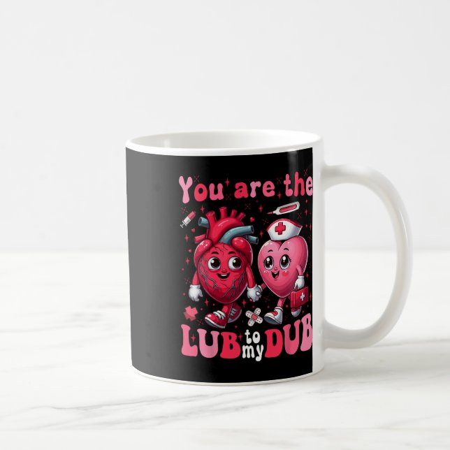 Du bist das Glück meines Dub Cvicu Nurse Valentine Kaffeetasse (Rechts)