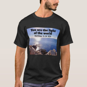 Du bist das Licht der Welt Bibel Verse Black T-Shirt
