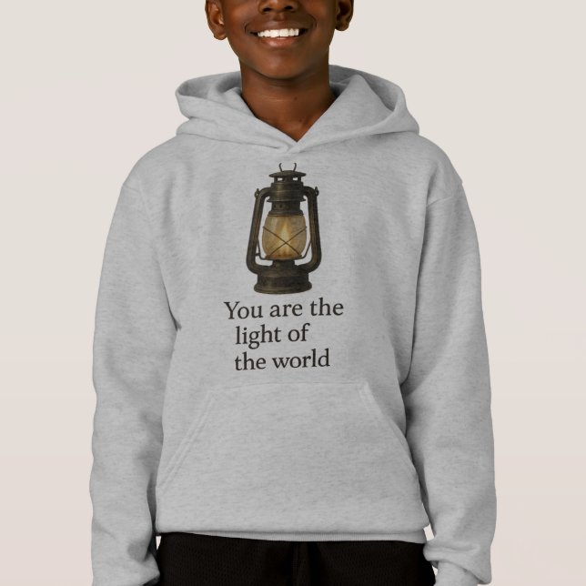 Du bist das Licht der Welt Hoodie (Vorderseite)