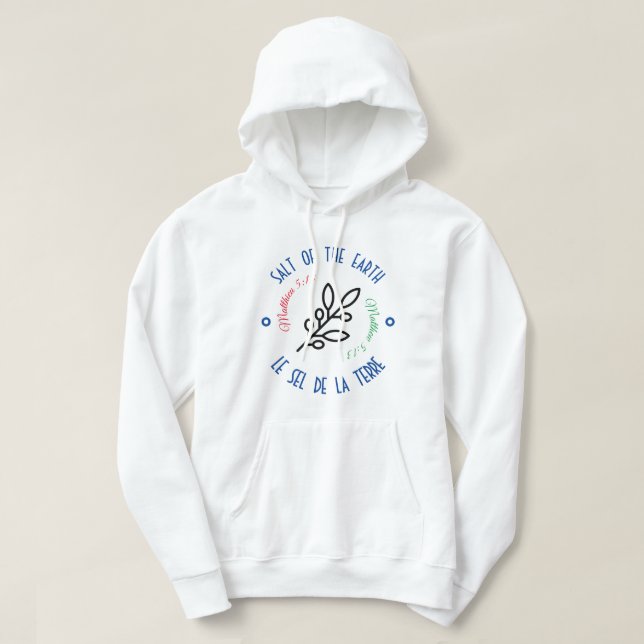 Du bist das Salz der Erde Hoodie (Design vorne)