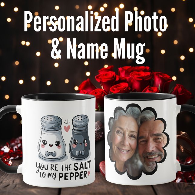 "Du bist das Salz zu meinem Pfeffer" Einzigartige Tasse ("You Are the Salt to My Pepper" Unique Couple's Mug)