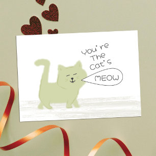 Du bist das Schnurrhaar meines Lebens Mini-Kinder  Mitteilungskarte