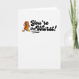 "Du bist das Wurst!" Lustige Hot-Dog-Wortspiel-Kar Karte