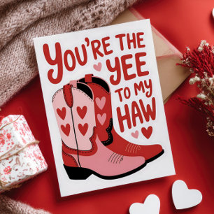 Du bist das YEE zu meinem HAW am Western Valentins Postkarte