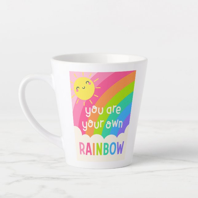 Du bist dein eigener Regenbogen Milchtasse (Links)