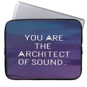 Du bist der Architekt des Klangs Laptopschutzhülle