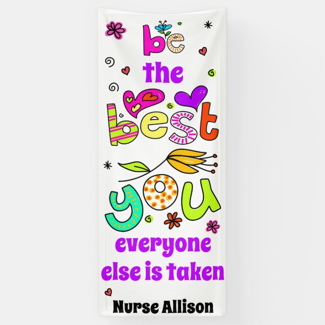 Du bist der Beste, der du bist.  Dekoration der Sc Banner (Vertikal)