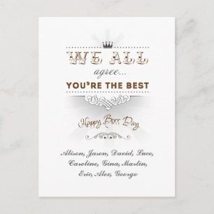 Du bist der beste, Happy Boss's Day Postkarte