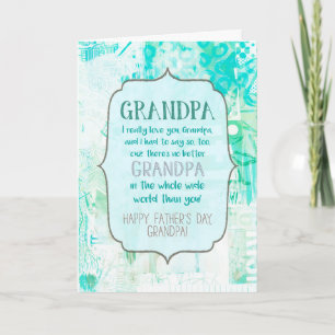 Du bist der beste Opa-Vater-Tag Karte