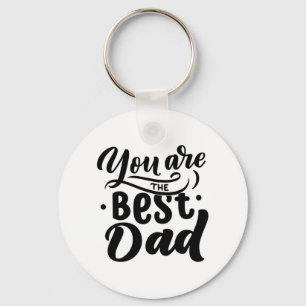 Du bist der beste Papa Coole schwarz-weiße Geschen Schlüsselanhänger