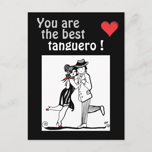 Du bist der beste Tango Tango Postkarte (Vorderseite)