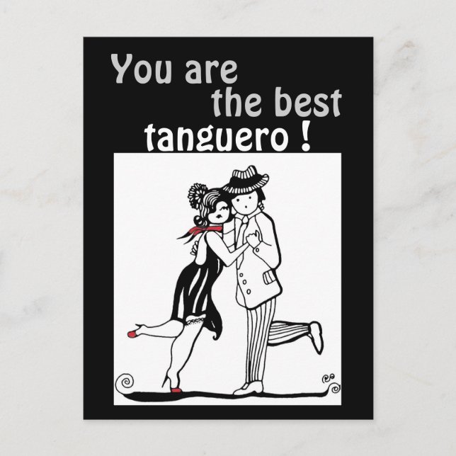 Du bist der beste Tango Tango Postkarte (Vorderseite)