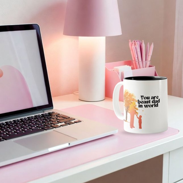 Du bist der beste Vater der Welt Zweifarbige Tasse (Von Creator hochgeladen)