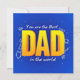 Du bist der beste Vater Feiertagskarte