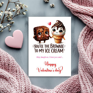 Du bist der Brownie zu meinem Eis-Valentinstag Feiertagskarte