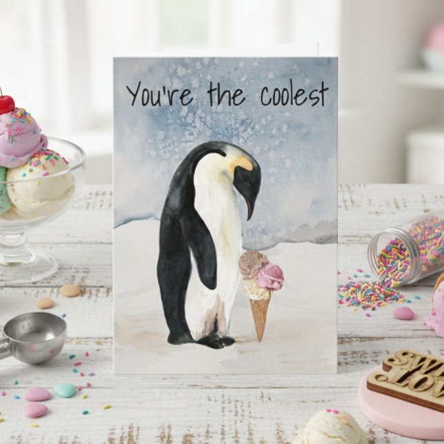 Du bist der Coole Pinguin-Valentinstag Karte (Von Creator hochgeladen)
