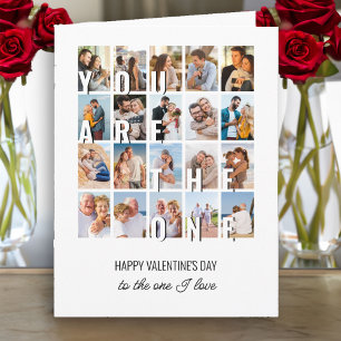 Du bist der Eine 20 Foto-Collage Valentinstag Karte