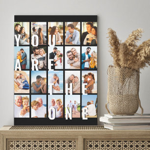 Du bist der Eine Romantische 20er-Foto-Collage Leinwanddruck