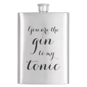 DU BIST DER GIN ZU MEINEM TONIC Stahl-Trinkflasche Flachmann