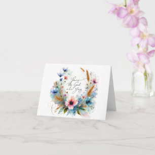Du bist der Gott, der bleibt, Aquarell-Blumen Karte