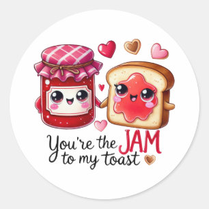 Du bist der "Jam to My Toast" - Aufkleber