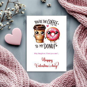 Du bist der Kaffee zu meinem Donut, ich liebe dich Feiertagskarte