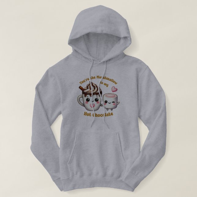 Du bist der Marshmallow zu meinem Herzen - Niedlic Hoodie (Design vorne)