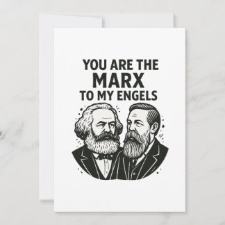 Du bist der Marx zu meiner Engels Valentine Card Feiertagskarte