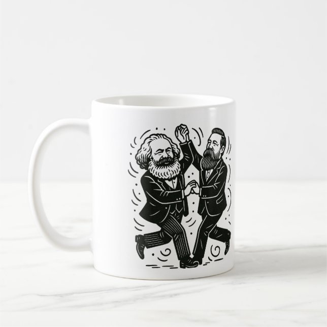 Du bist der Marx zu meiner Engels Valentine Card Kaffeetasse (Links)