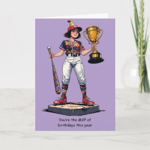 Du bist der MVP des Baseball-Designs zum Geburtsta Karte