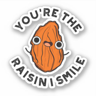 Du bist der Raisin I Smile Funny Food Pun Aufkleber