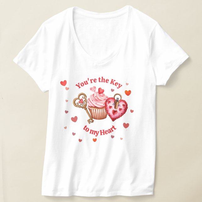 Du bist der Schlüssel zu Valentins Herz T-Shirt (Ablage )