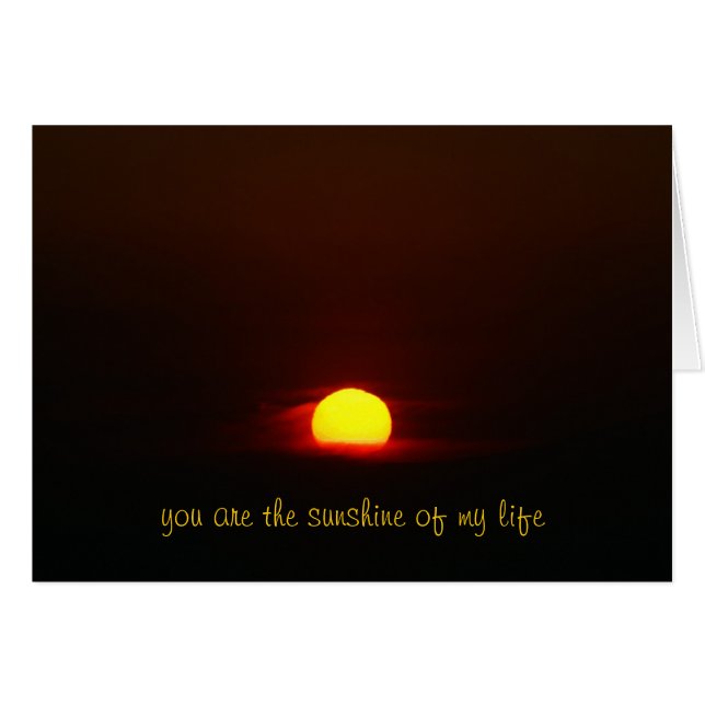 Du bist der Sonnenschein meines Lebens (Vorderseite (Horizontal))