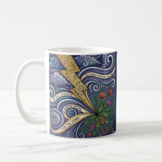 Du bist der Sturm Personalisierter Kaffeebecher Kaffeetasse (Links)