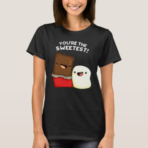 Du bist der süßeste Funny Snack Pun Dark BG T-Shirt