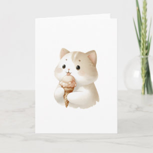 Du bist der Süßeste! Niedlich Kitten Ice Creme Con Karte