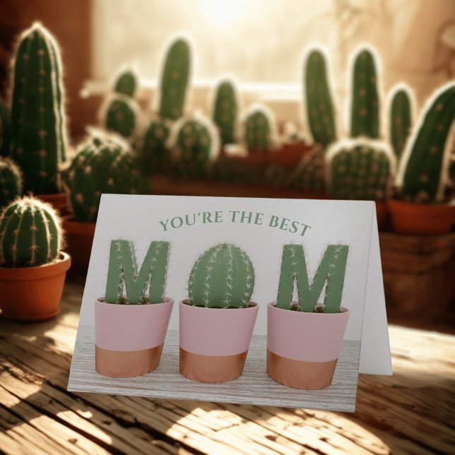 Du bist die beste Kindertageskarte der Mama Karte (Mother's Day Card for the Best Cactus Mom! 🌵)