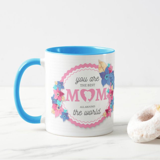 Du bist die beste Mama im Weltkaffee Tasse (Mit Donut)