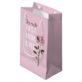 Du bist die beste Mama je Muttertag Rosa Rose Kleine Geschenktüte