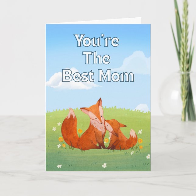 Du bist die beste Mutter Muttertag Karte (Vorderseite)